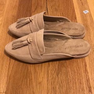 “Best Girl” Taupe Suede Mule